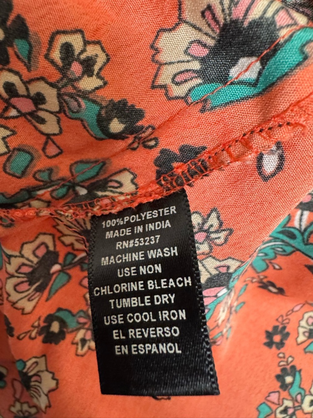 Vibrant Red Paisley Handkerchief-Hem Slip Dress - Picture 5 of 6
